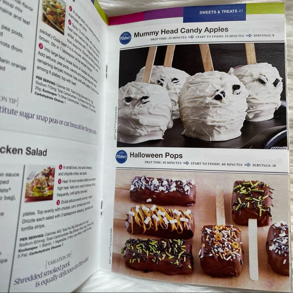 Lot Of 3 Pillsbury Halloween Cookbooks w/ Recipe Cards, Booklets, Softcover